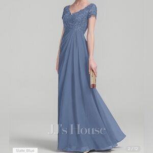 NWT Customer JJs House Mother of the Bride Dress in Slate Blue [see description]